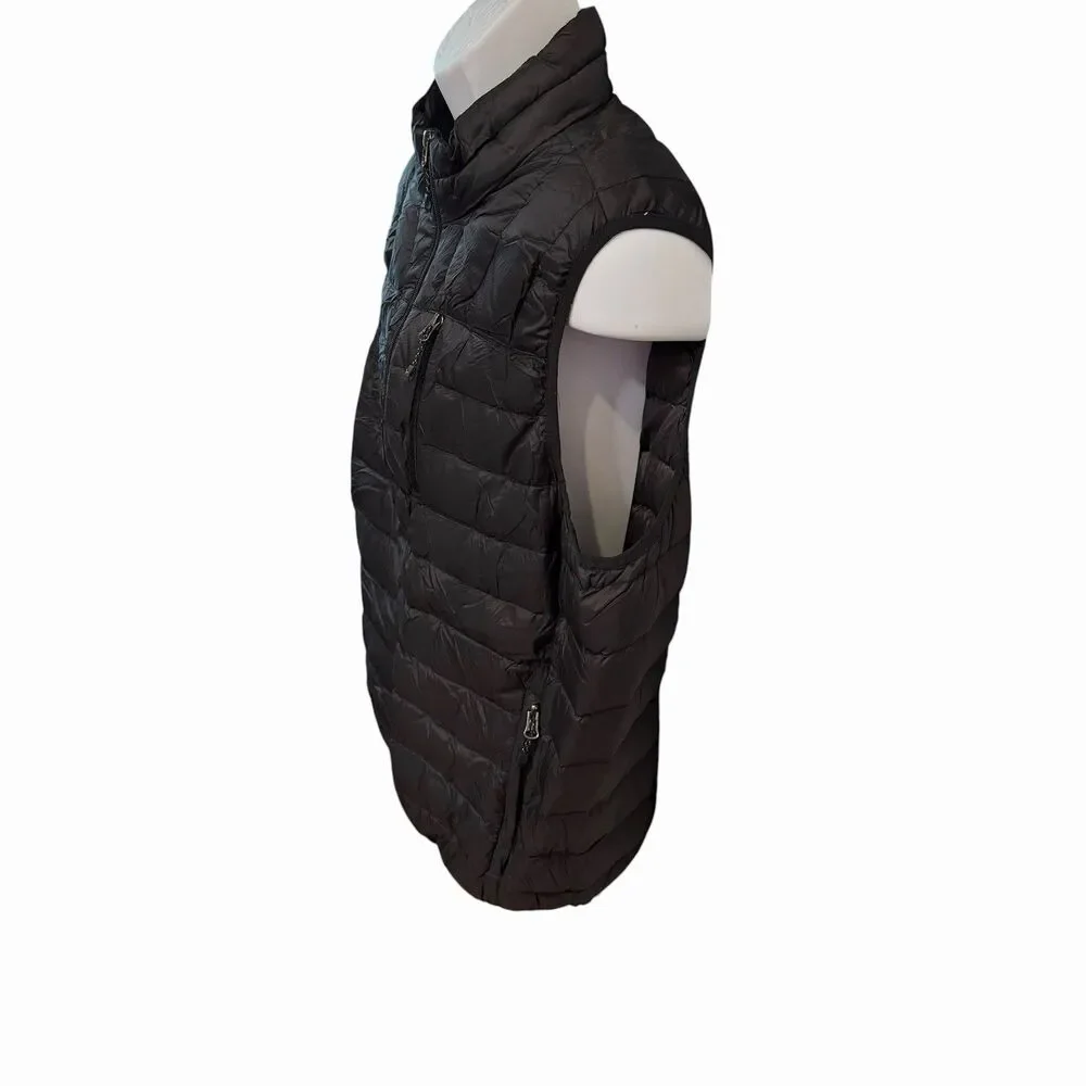 Hawke & Co Men's Puffer Vest XL Nylon Down Fill Quilted Full Zip Black